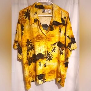 Men's 3X Vintage Hawaiian Button Up Short Sleeve Shirt Never Worn